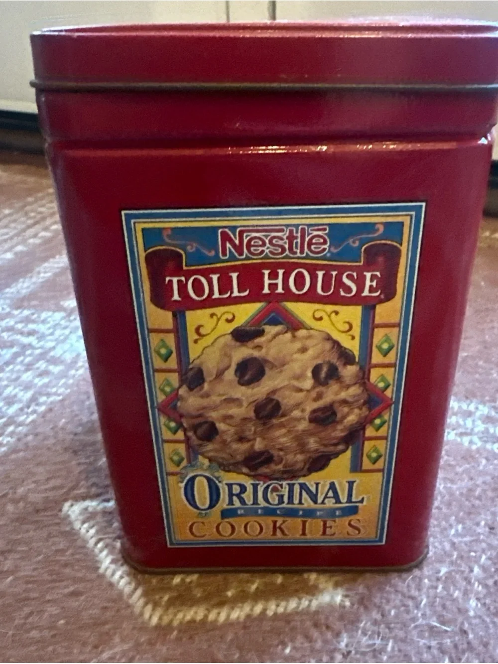Nestle Toll House Cookie Tin Red Container